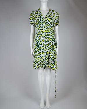 Emilia Wrap Dress in Summer Leopard Print Size Small