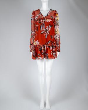 Floral-Print Mini Dress Size Small