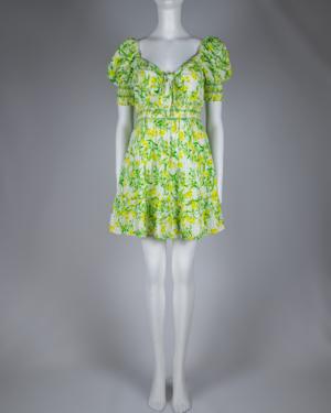 Kristie Puff-Sleeve Mini Dress Size 10