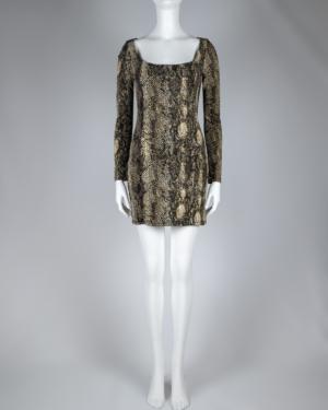 Mini Snakeskin Bodycon Dress Size Small