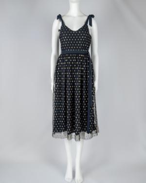 Fit & Flare Polka-dot Glitter Dress Size Small