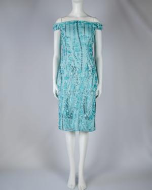 Embroidered Off-the-Shoulder Dress Size 2