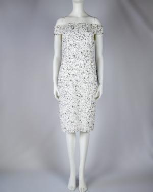 Beaded Off-the-Shoulder Sheath Dress Size 8