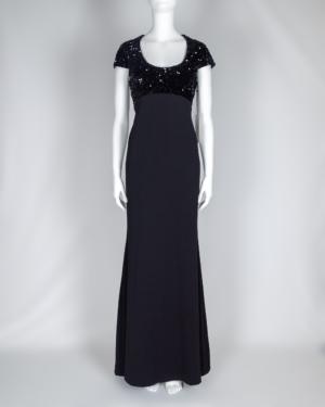 Sequined-Bodice Evening Gown Size 4