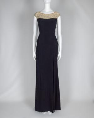 Embellished Beaded Jersey Gown Size 10