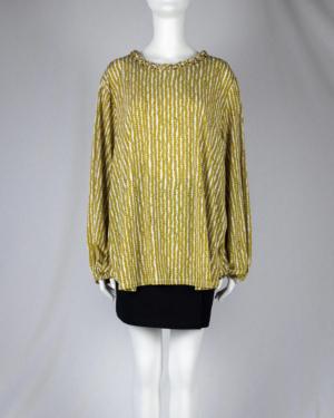 Chain-Print Chain-Neck Top Size 3X