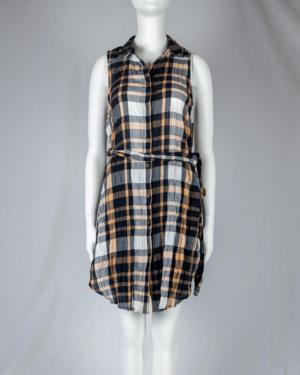Sunlit Plaid Tunic Top Size 2