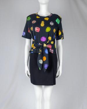 Treasure Printed Front-Tie Top Size Small