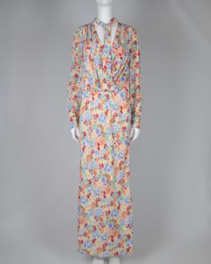 Floral Long Sleeve Maxi Dress Size Small