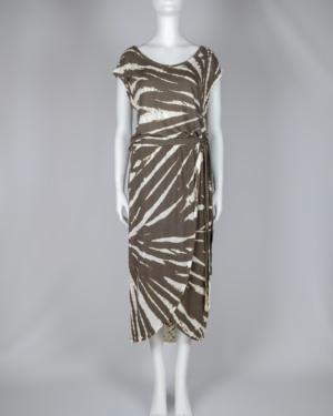 Tie Dye Midi Faux Wrap Dress Size Small