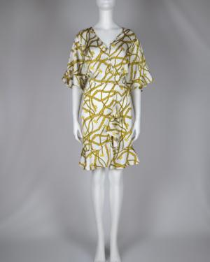 Logo Chain Print Mini Dress Size 1X