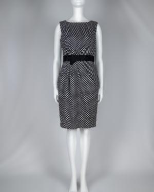 Sleeveless Polka Dot Sheath Dress Size Small