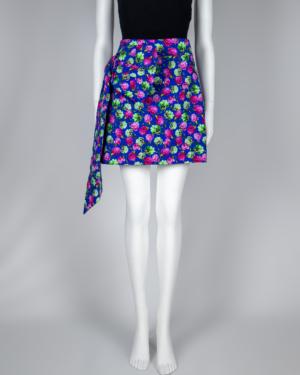 Bow Floral Mini Skirt Size Large