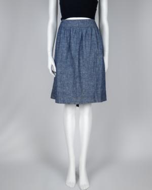 Chambray Hemp Organic Cotton A-line Skirt Size XL