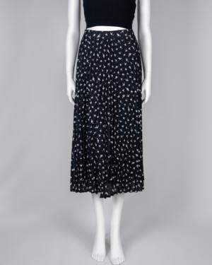 Floral Pleated Midi Skirt Plus Size 22