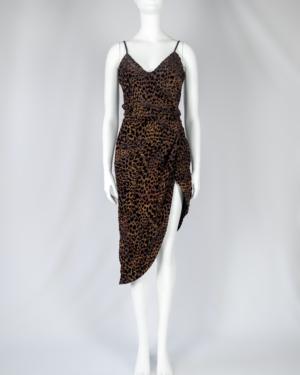 Cheetah Print Midi Dress Size Small