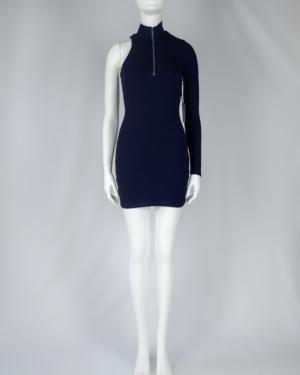 Ribbed One Sleeve Mini Dress Size XS