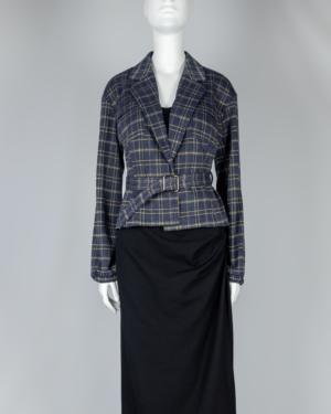 Silver and Bold Plaid Jacket Size Small