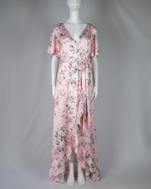 Asymmetrical Hem Floral Bridesmaid Dress Size 12