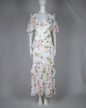 Floral Embroidered Midi Dress Size 14