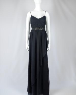 Sleeveless Lace Stretch Tulle Gown Size 10