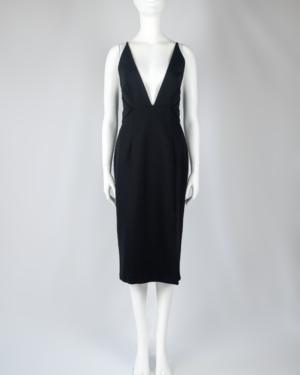 Deep V-Neck Sheath Dress Size 6
