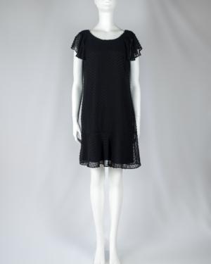 Swiss Dot Flutter Sleeve Shift Dress Size 8