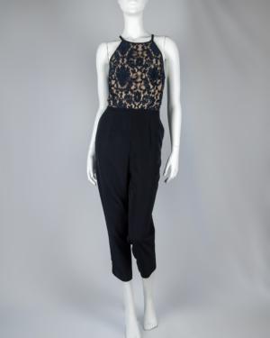 Sleeveless Lace Cropped Jumpsuit Size 4