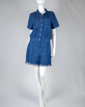 Chambray Relaxed Romper Size Small