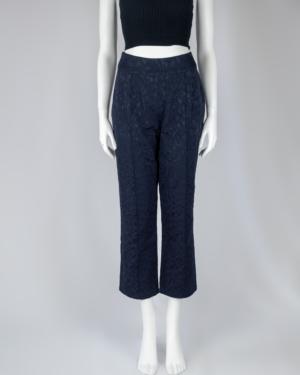 Floral Jacquard Cropped Pants Size Medium