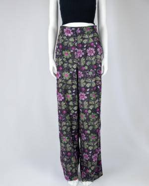 Floral Wide Leg Pants Size Medium