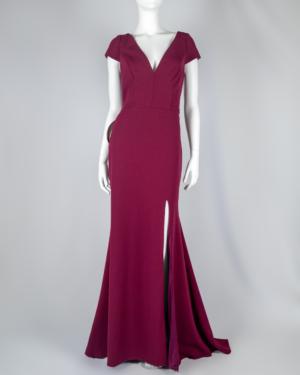 Cap Sleeve V Neck Gown Size 10
