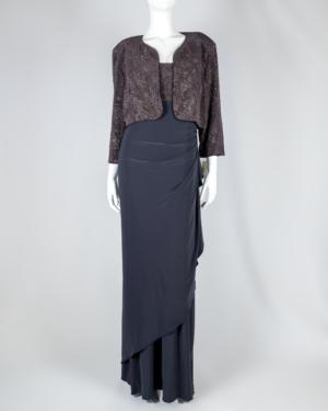 Glitter-dusted Sheath Dress with Bolero Plus Size 18