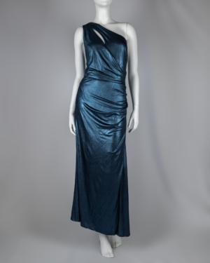 One Shoulder Cutout Shimmer Jersey Gown Plus Size 18