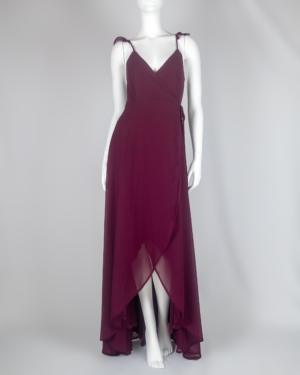 Here's to Us Burgundy High-Low Wrap Dress Size XS