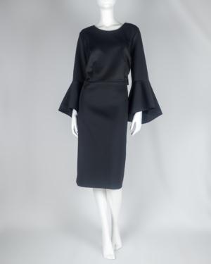 Bell Sleeve Midi Sheath Dress Plus Size 18