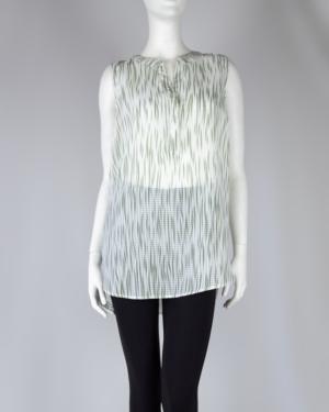 Sleeveless Printed Lightweight Blouse Size Large