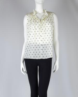 Sleeveless Button Up Lightweight Blouse Size 4