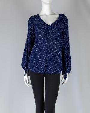 Long Sleeve Polka Dot Pernille Tie Sleeve Blouse Size XS