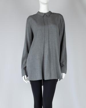 Long Sleeve Button-Back Shirttail Tunic Top Size Medium