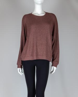 Long Sleeve Ribbed Pullover Sweater Size Large